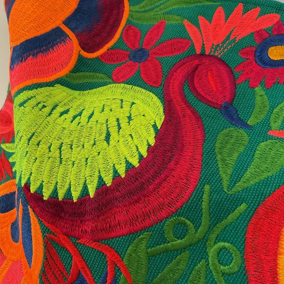 Handmade Mexican Peacock Tote Bag Ethically - Picture 8 of 14